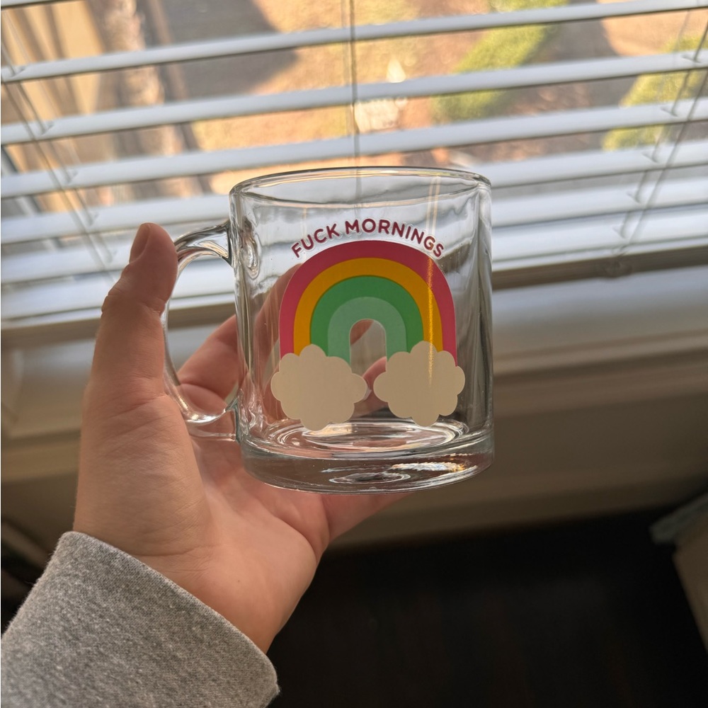 Glass acrylic coffee mug